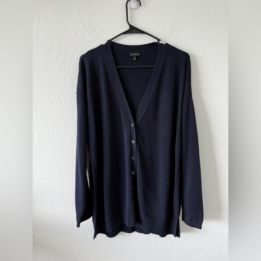 Talbots Navy Blue Cardigan Sweater